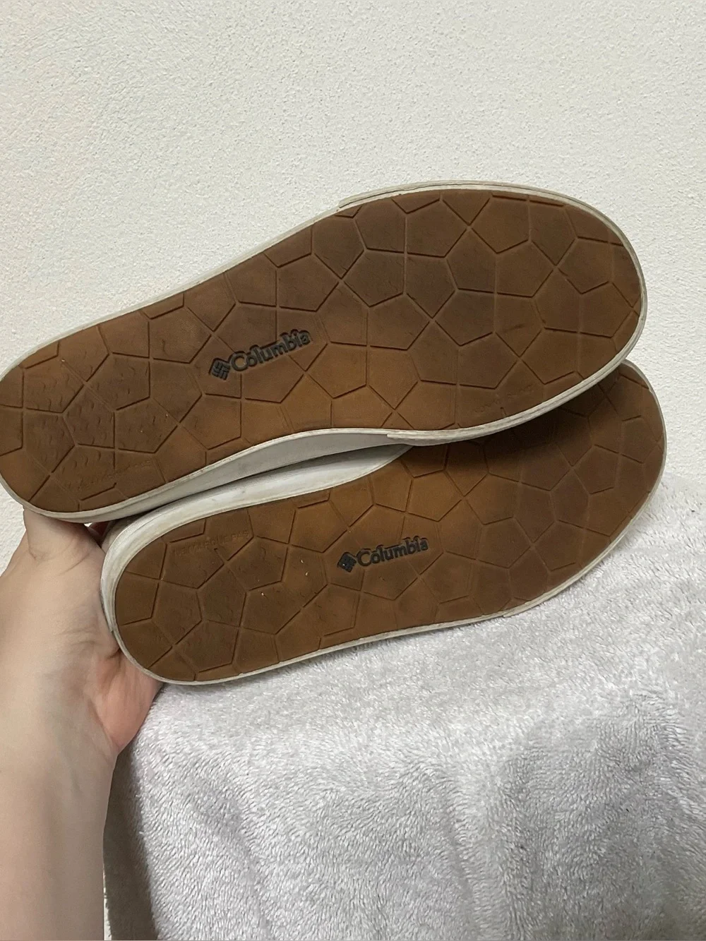 Columbia PFG Slackwater Tan Canvas Boat Shoes Size 9.5 Men's Preppy Laces
